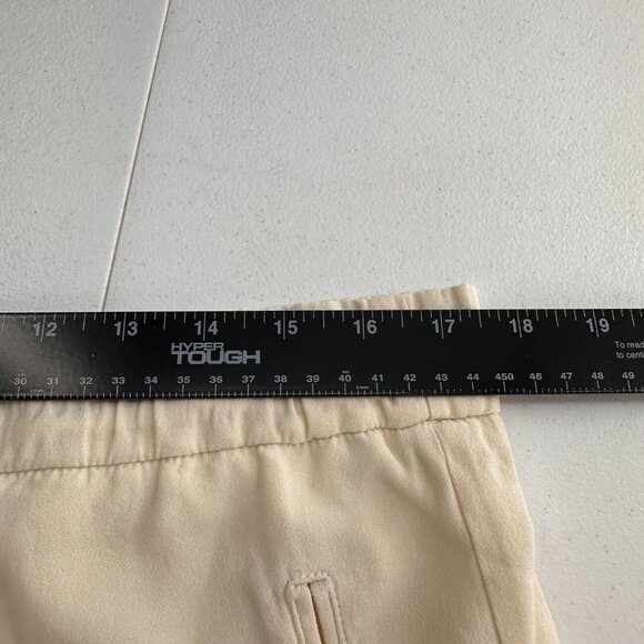 Zara Woman Ivory Elastic Waist Drawstring Shorts Size S Pockets Lightweight - Picture 3 of 8